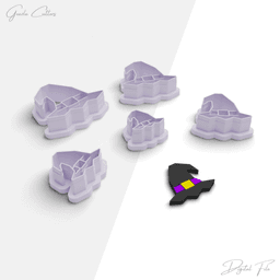 Halloween Polymer Clay Cutter Package, 5 Models, 2 Cutter Version, 5 Sizes Included, No: 964 3d model
