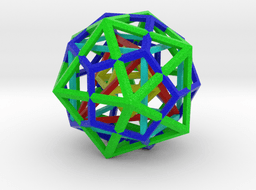 The 5 Platonic regular solids, nested within each other. 3d model