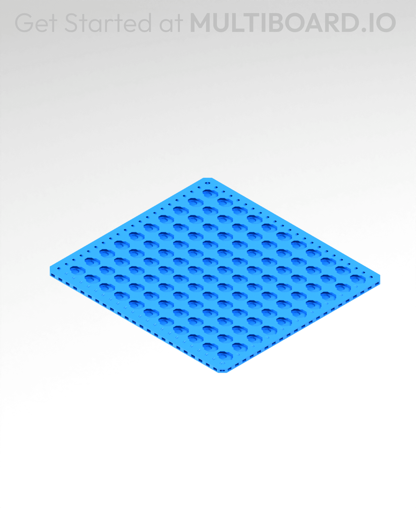 11x12 MU - Point Hole MU - MultiBoard Plate 3d model