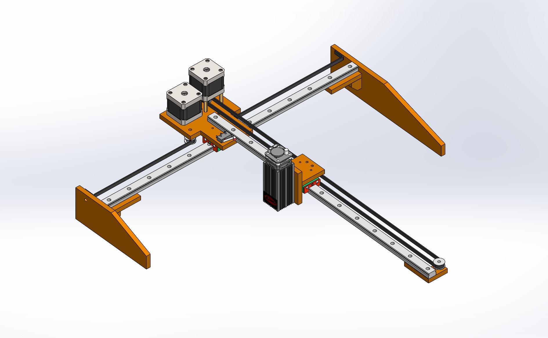 Simple CNC Machine - DIY Laser Engraver 3d model