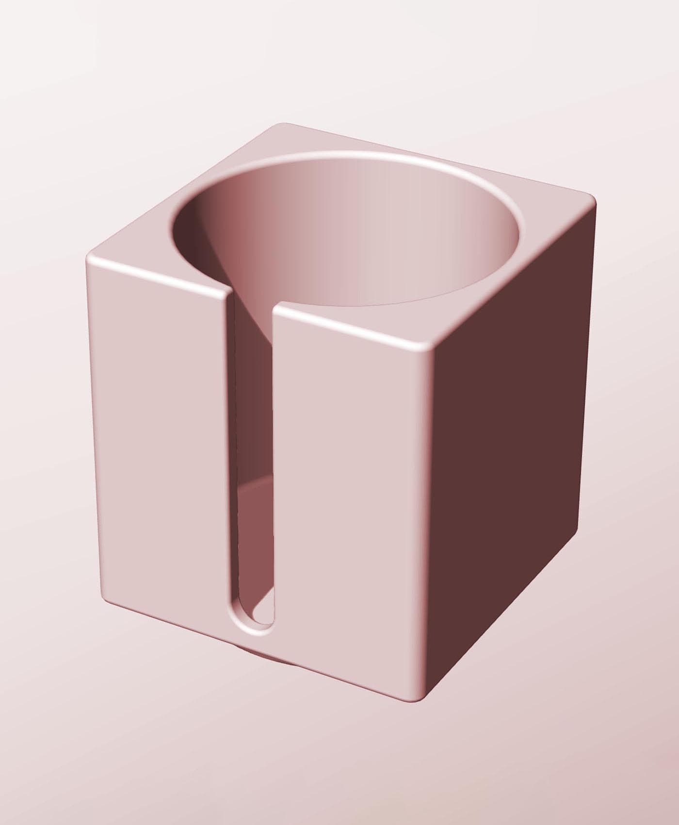 CS68-80-S Stacking slotted module bin for modern home decor 3d model