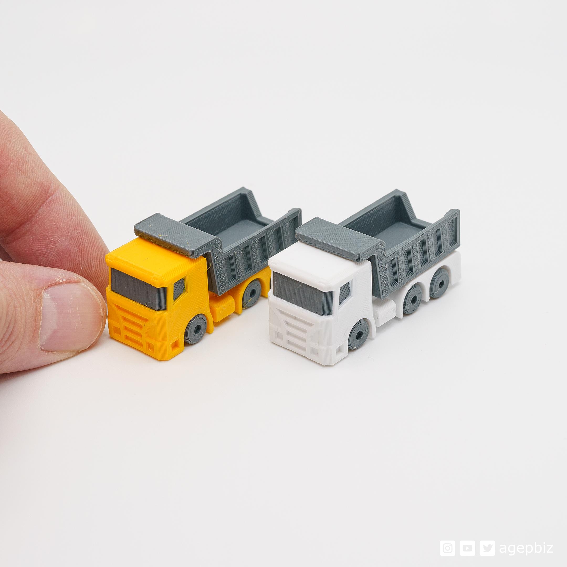 Dual Color Print-in-Place and Articulated Dump Truck 3d model