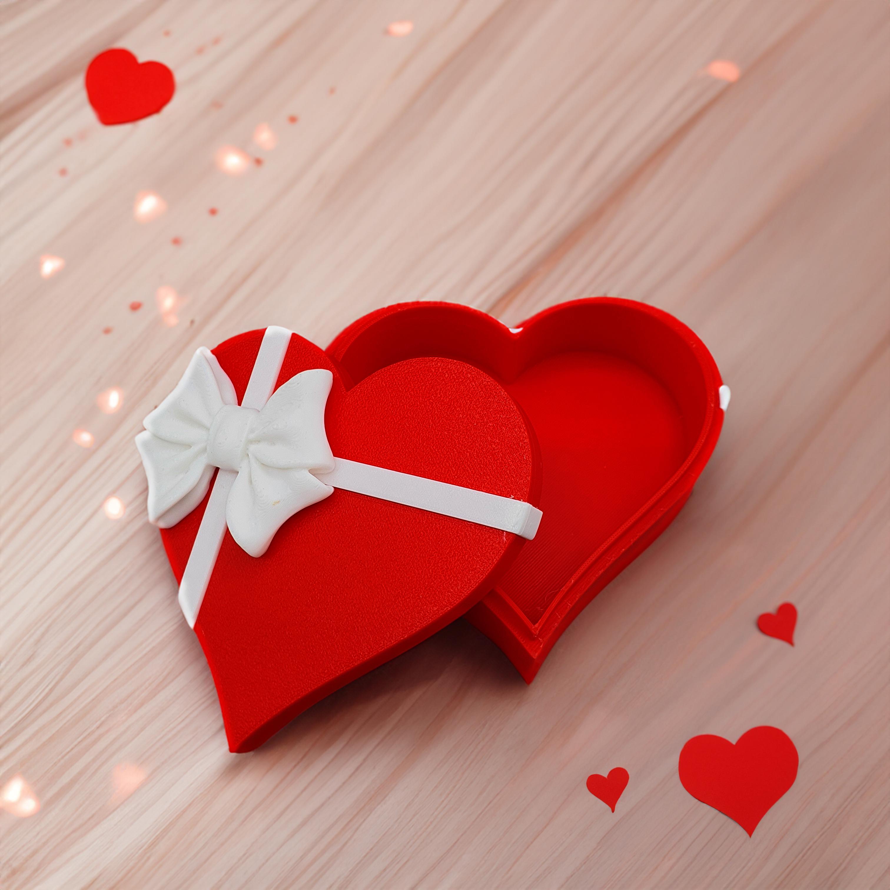VALENTINES HEART GIFT BOX STORAGE 3d model