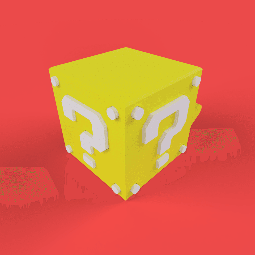 Mario Question Block Container 3d model