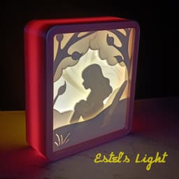 Estel’s Light – Symbolic Backlit Frame STL 3d model