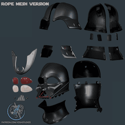 Samurai Darth Vader Helmet 3D Printer File STL 3d model
