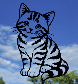 Cute Kitten Wall Art Cat Lover Decor.stl 3d model