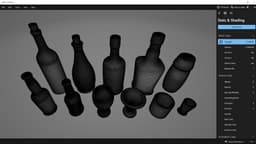 Miniature glasses set (11 items) 3d model