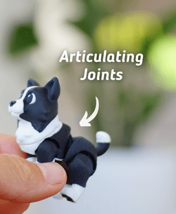 Ludo Boarder Collie - Articulated Fidget Dog 3d model