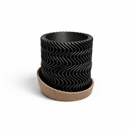 WAVE PLANTER (WAMEO) - WITH DRIP TRAY / MODERN PLANTER DESIGN / HOMGARDEN 3d model