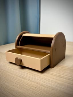 Tambour Box - Chest | Roll top Storage | Organizer 3d model
