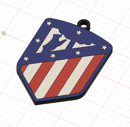 Keychain: Atletico Madrid I 3d model
