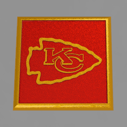 KC Chiefs Drink Coaster 3d model