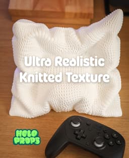 Knitted Cozy Pillow 3d model