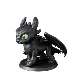 Toothless How to Train Your Dragon - Free Sample STL | Full 16-Character Bundle on Profile 3d model