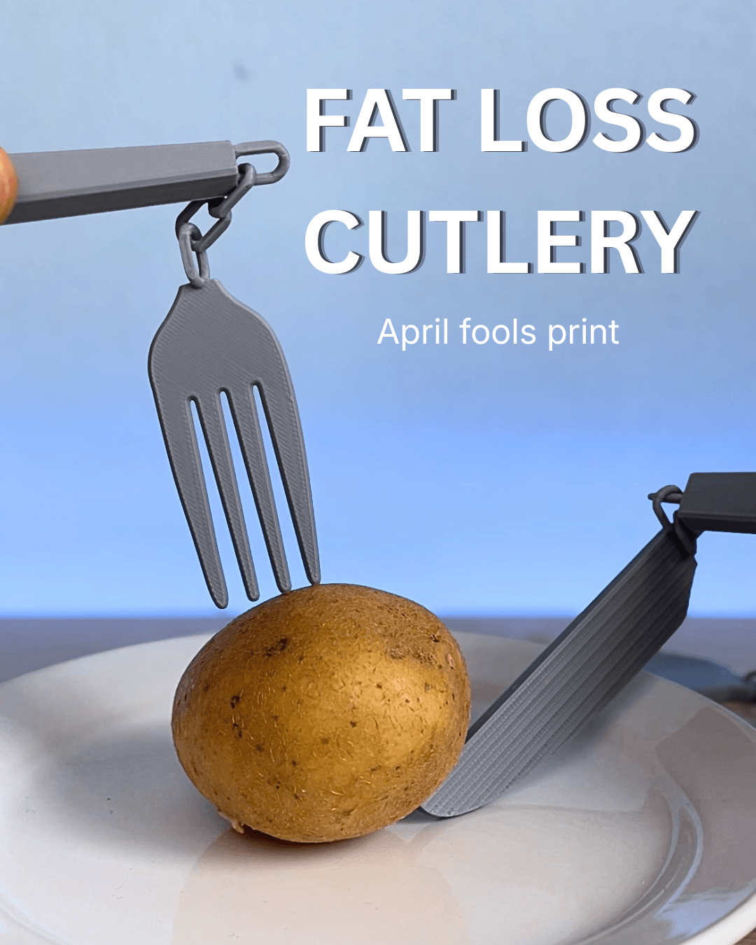 FAT LOSS CUTLERY print in place chain 3d model