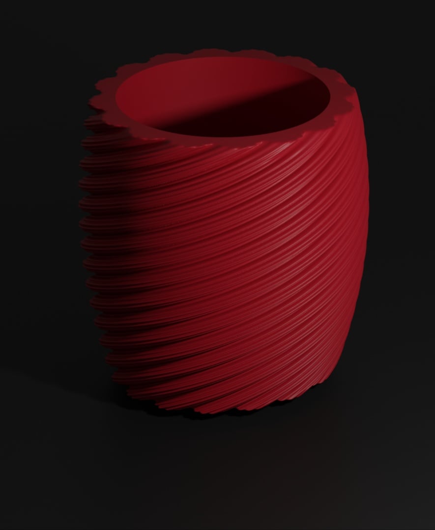 Planter - TwistedLines 3d model