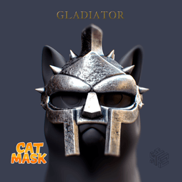 Maximus Gladiator Cat Mask – 3D Printable Pet Helmet STL 3d model