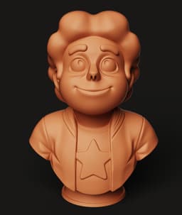 Steven Universe Bust | Cartoon Hero Sculpture | Crystal Gem Miniature | Multi-Color 3d model