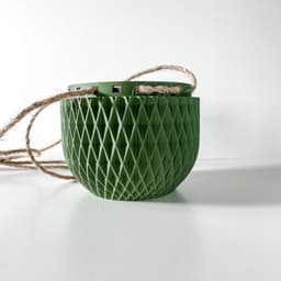 The Dex Hanging Planter Pot | Modern and Unique Home Decor for Plants and Succulents | STL File 3d model