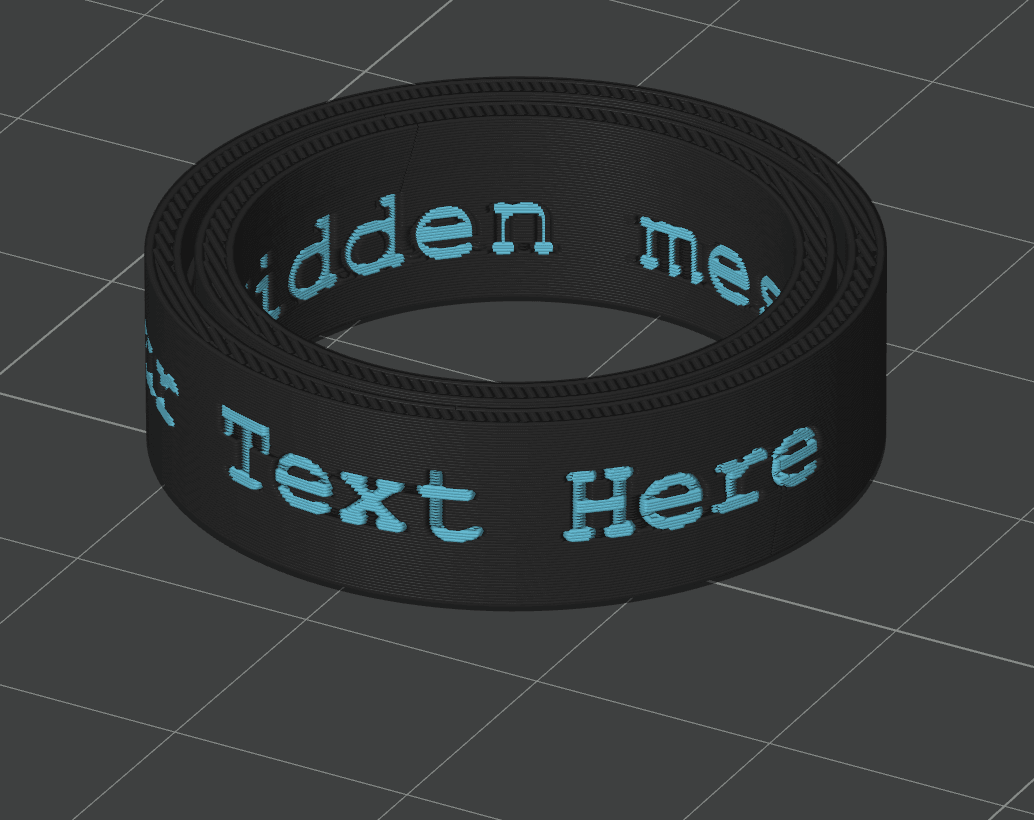 Flat band fidget ring 3d model