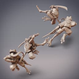 Frog Ninjas - Tobimaru & Hajike, Amagaeru Ninjas (Pre-supported) 3d model