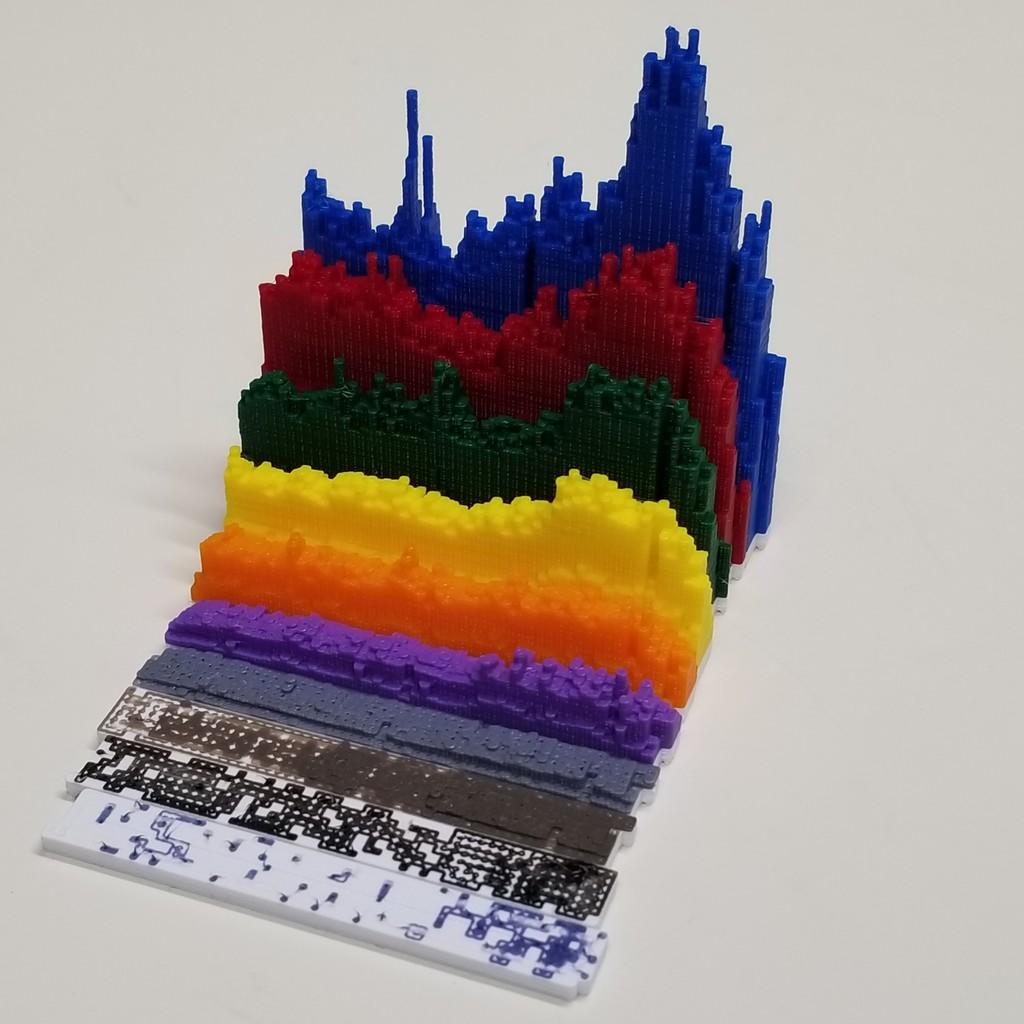 3D Elevation graph (great for "daily by year" data) 3d model
