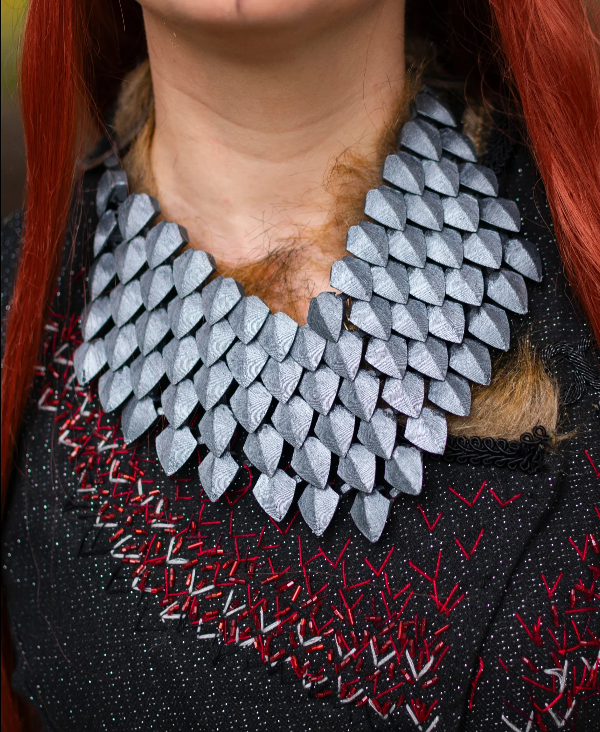 Articulated Scalemail necklace 3d model