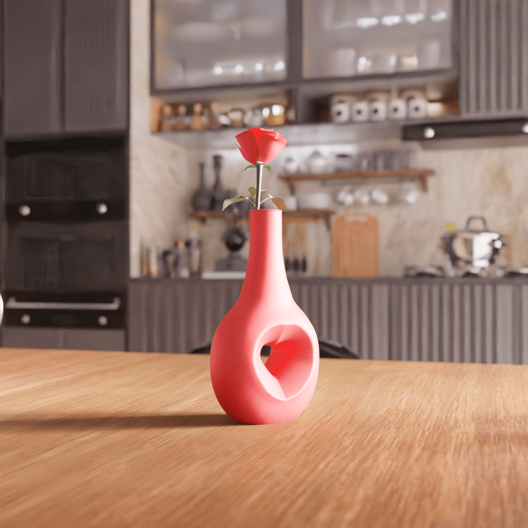 Heart Hollow Vase 3d model