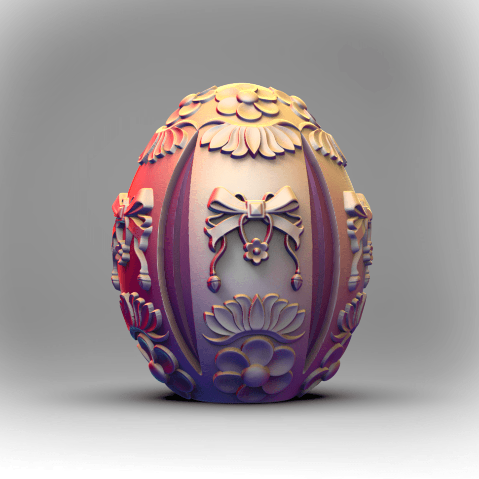 Flower Bow Egg Container 3d model