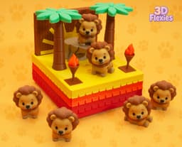 Rolling Lion Parade Vehicle 3D Print 3d model