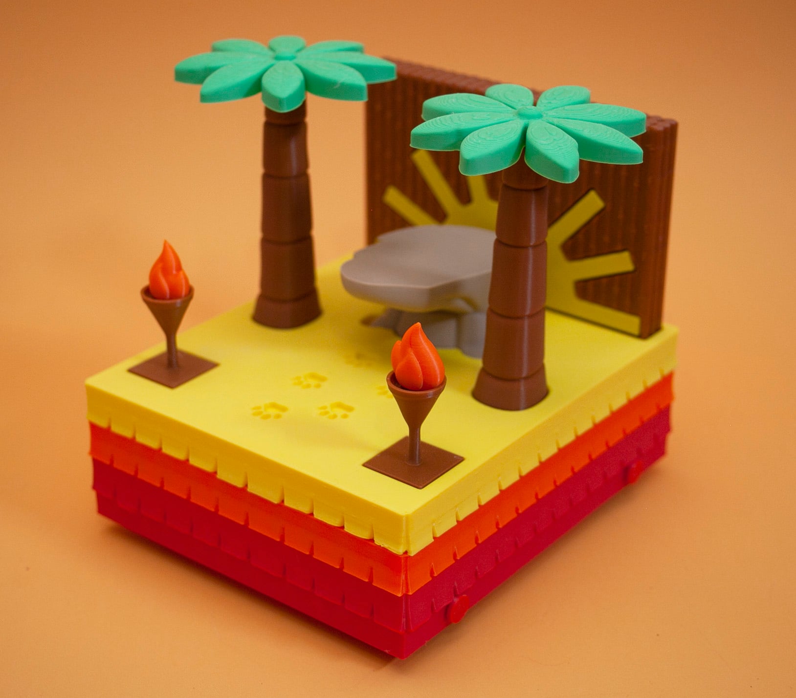 Rolling Lion Parade Vehicle 3D Print 3d model