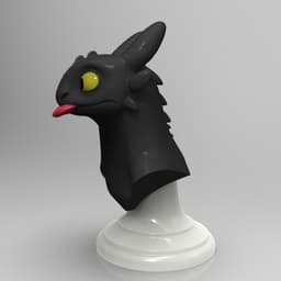 Toothless Night Fury – Playful Bust STL 3d model