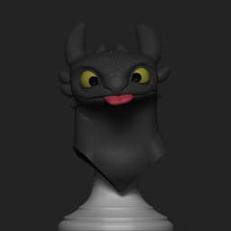 Toothless Night Fury – Playful Bust STL 3d model