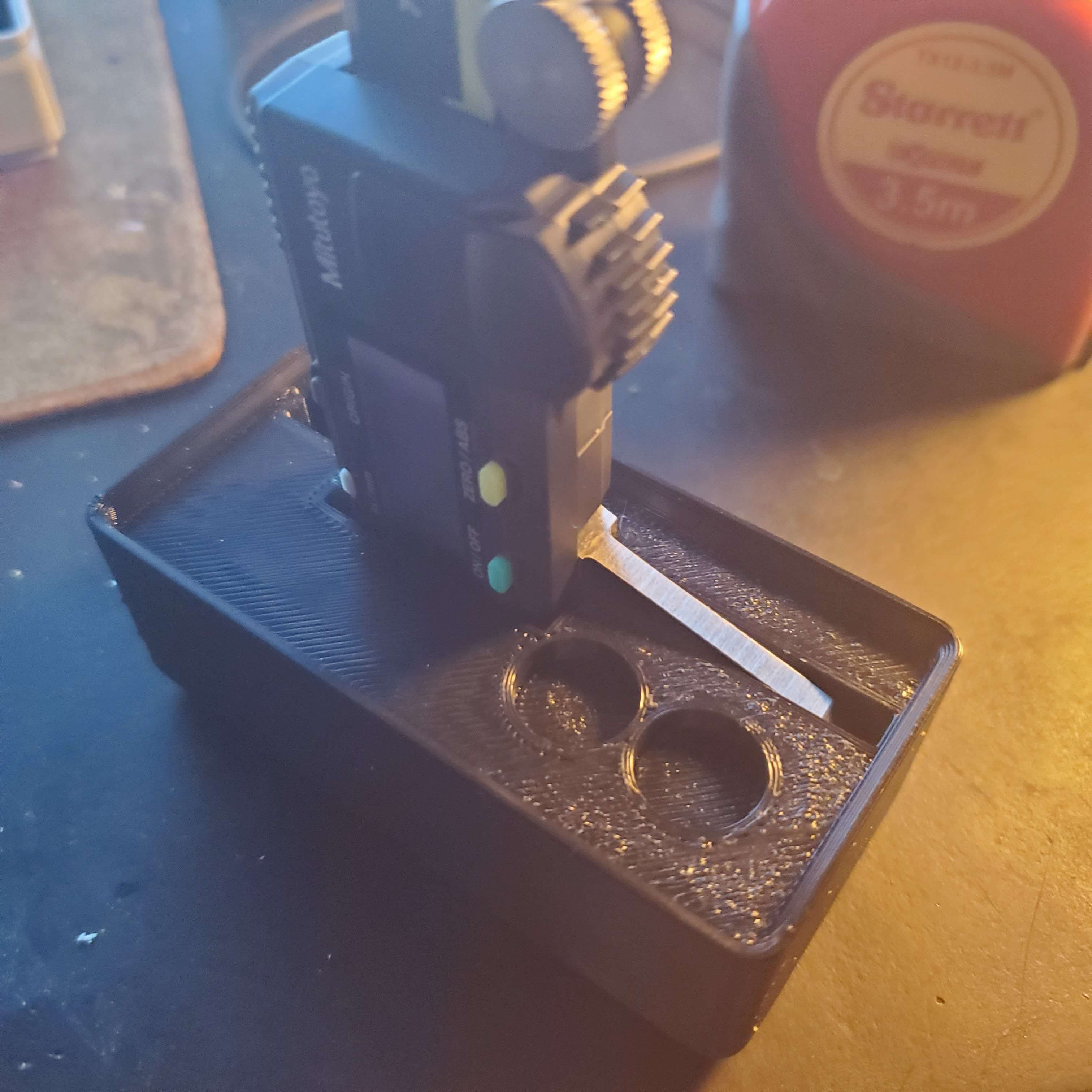 Gridfinity Mitutoyo Caliper Stand 1x2x4 Block. model 500-196-30 3d model