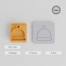 Santa Hat Stamp Tile Set, 5 Sizes for Clay & Cookie Decoration, Christmas Hat Motif, Festive Cap Embossing Tool PRODUCT_4729 3d model