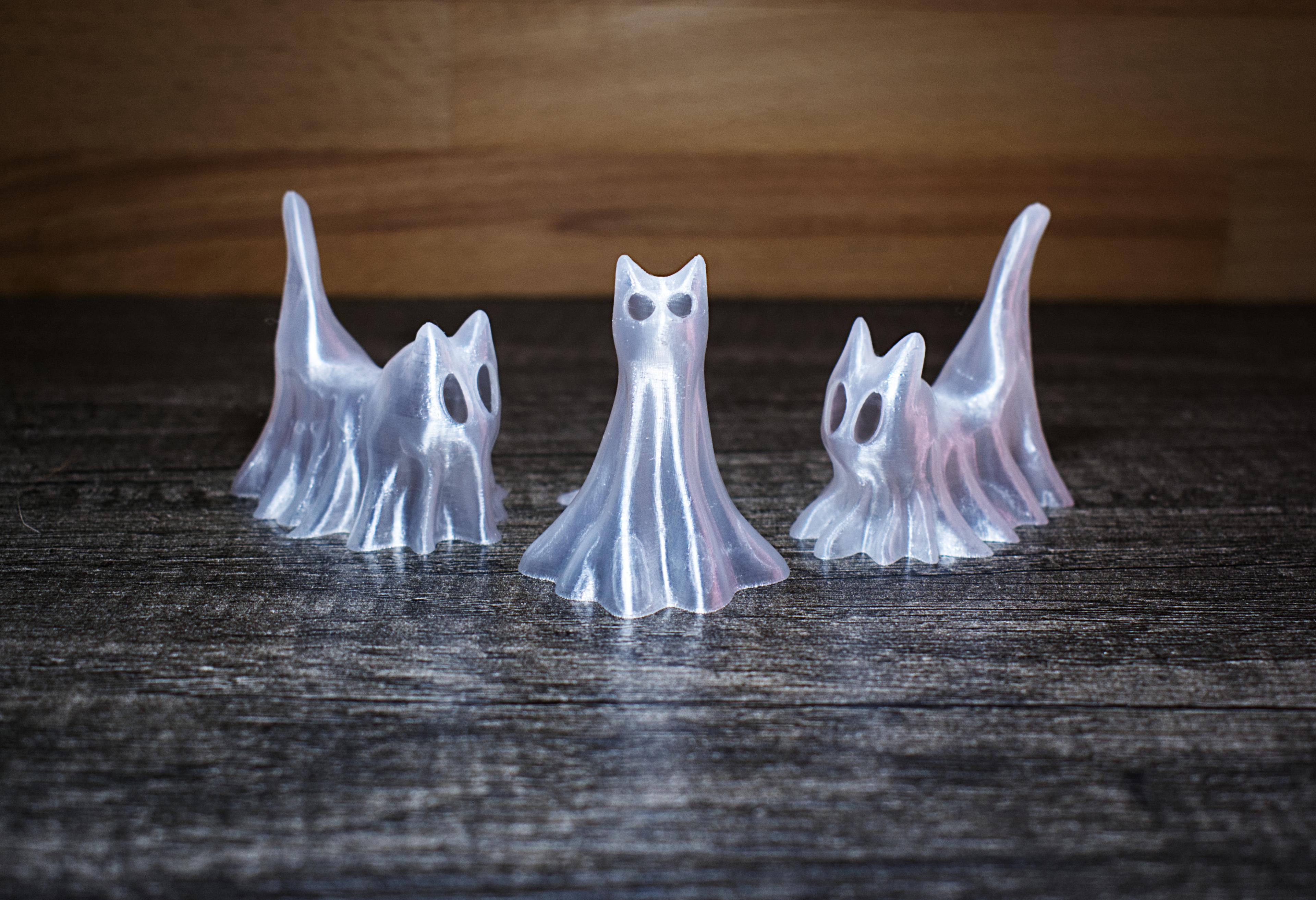 Halloween Ghost Cat Trio.3mf 3d model