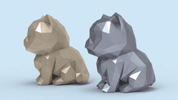 Lowpoly Kittens V1 3d model