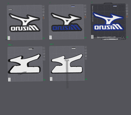 Mizuno Logo Lightbox LED Lamp 3d model