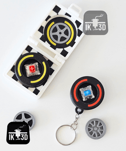 F1 Tire Clicker Toy / Keychain 3d model