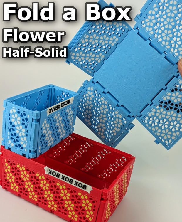 Fold a Box - Kumiko, Flower, Half Solid 3d model