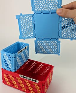 Fold a Box - Kumiko, Flower, Half Solid 3d model