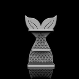 Mermaid tail-shaped shelf 3d model
