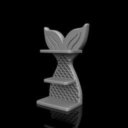 Mermaid tail-shaped shelf 3d model