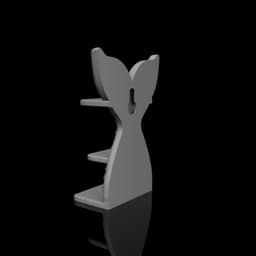 Mermaid tail-shaped shelf 3d model