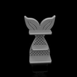 Mermaid tail-shaped shelf 3d model