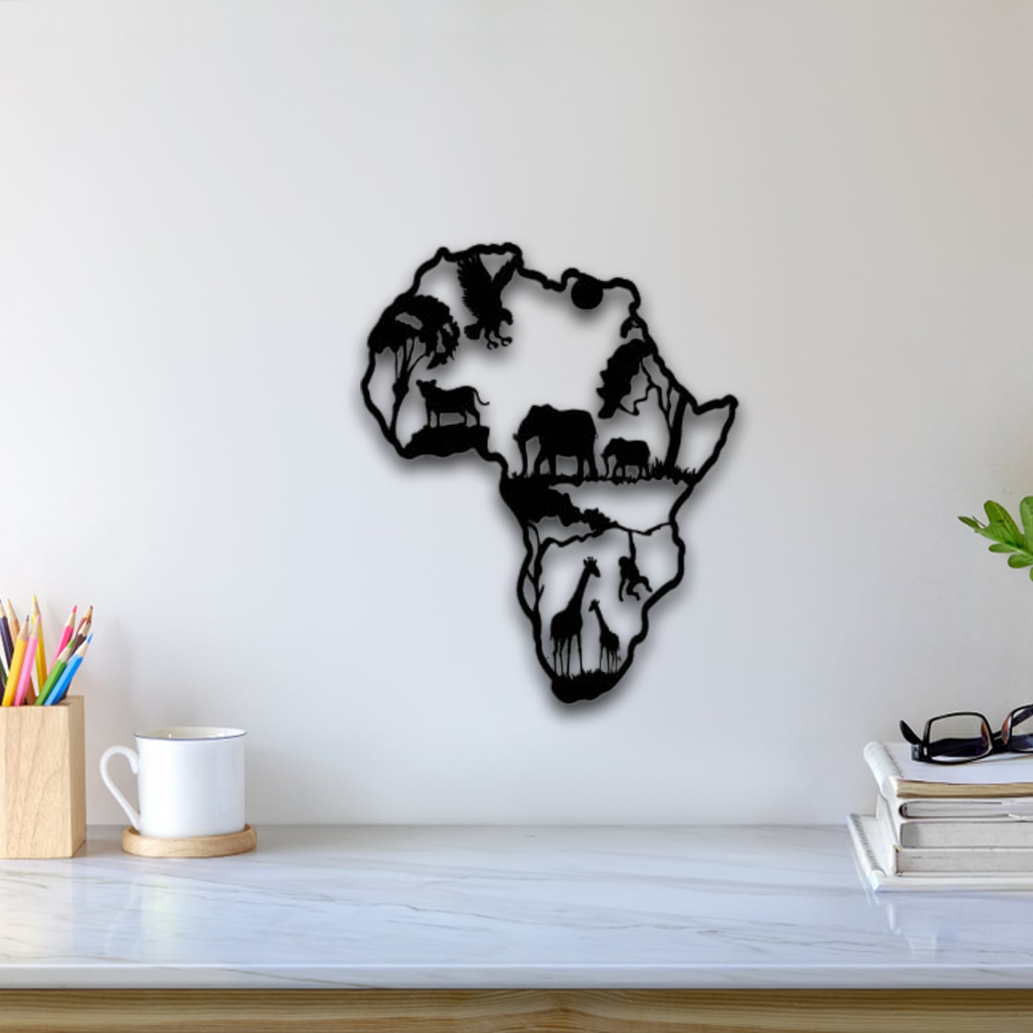 African Map Wall Art 3d model
