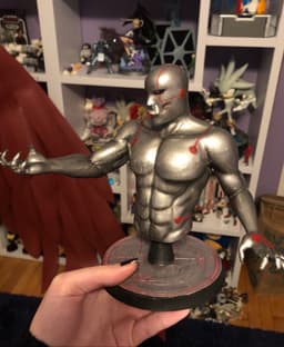 Greed printed and painted wide angle 3d model