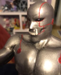 Greed printed and painted close up 3d model