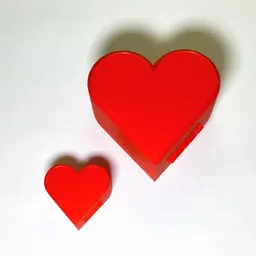 Valentines Day Heart Box w/Print in Place Hinges - Heart Shaped Gift Box 3d model